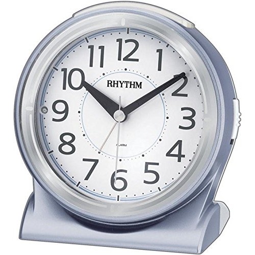 Rhythm(Japan) 4 Steps Increasing Beep Alarm, Snooze & Light Super Silent Alarm Clock